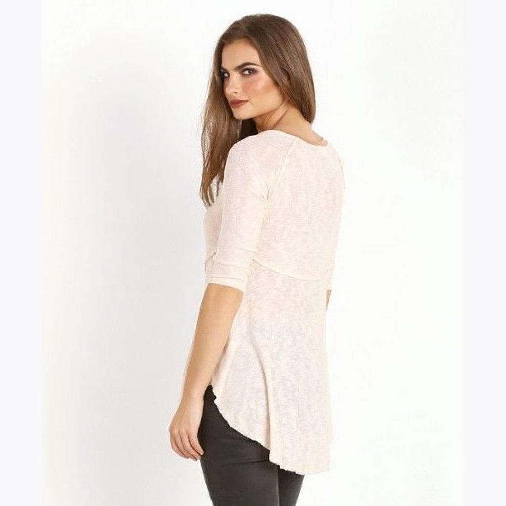 221 FREE PEOPLE Tea Weekends Layering Tee Tunic sz XS - Picture 2 of 13